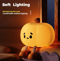 SpookyGlow Silicone Pumpkin Night Light